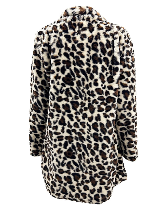 Cappotto donna oversize leopardo – abbigliamento autunno/inverno 2025, stampa leopardata, vestibilità ampia, top casual