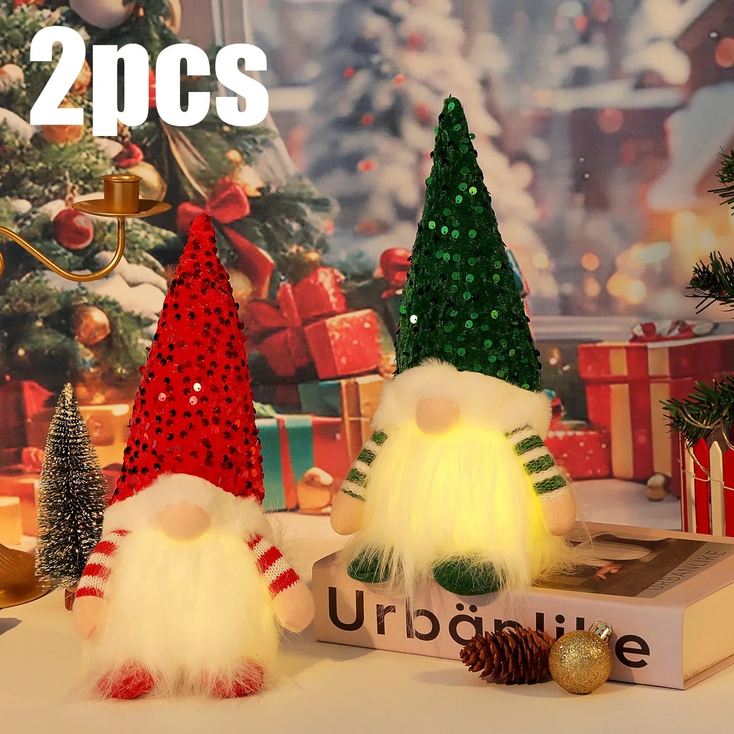 Pupazzo Babbo Natale peluche 30 cm ‒ decorazione natalizia morbida per casa, albero, festa (set 1-4 pezzi) 2025