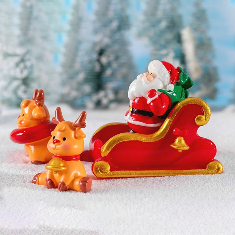 Decorazioni natalizie da scrivania 2025 ‒ set figurine Piccolo Babbo Natale + Alberello ornamentale per ufficio e casa