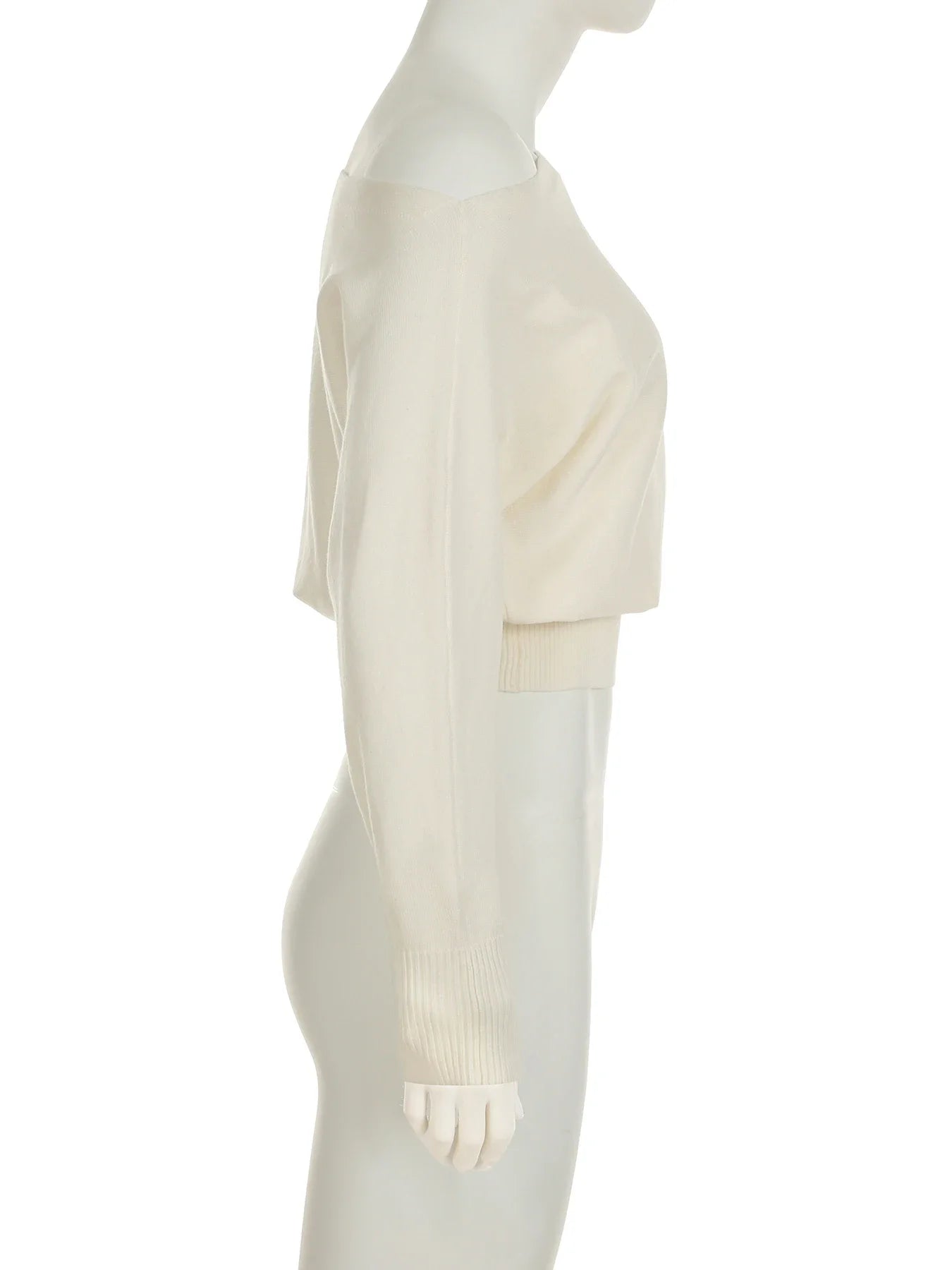 Maglione monospalla donna – Pullover loose con scollo asimmetrico, maniche lunghe, knit casual autunno/inverno