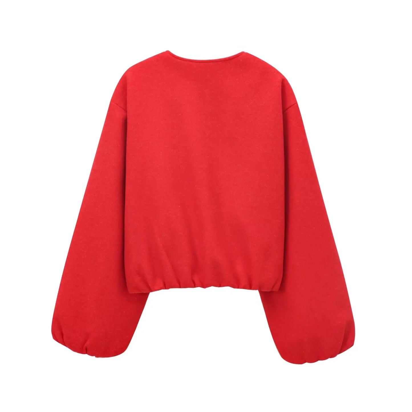 Bomber corto rosso da donna – giacca cropped sportiva