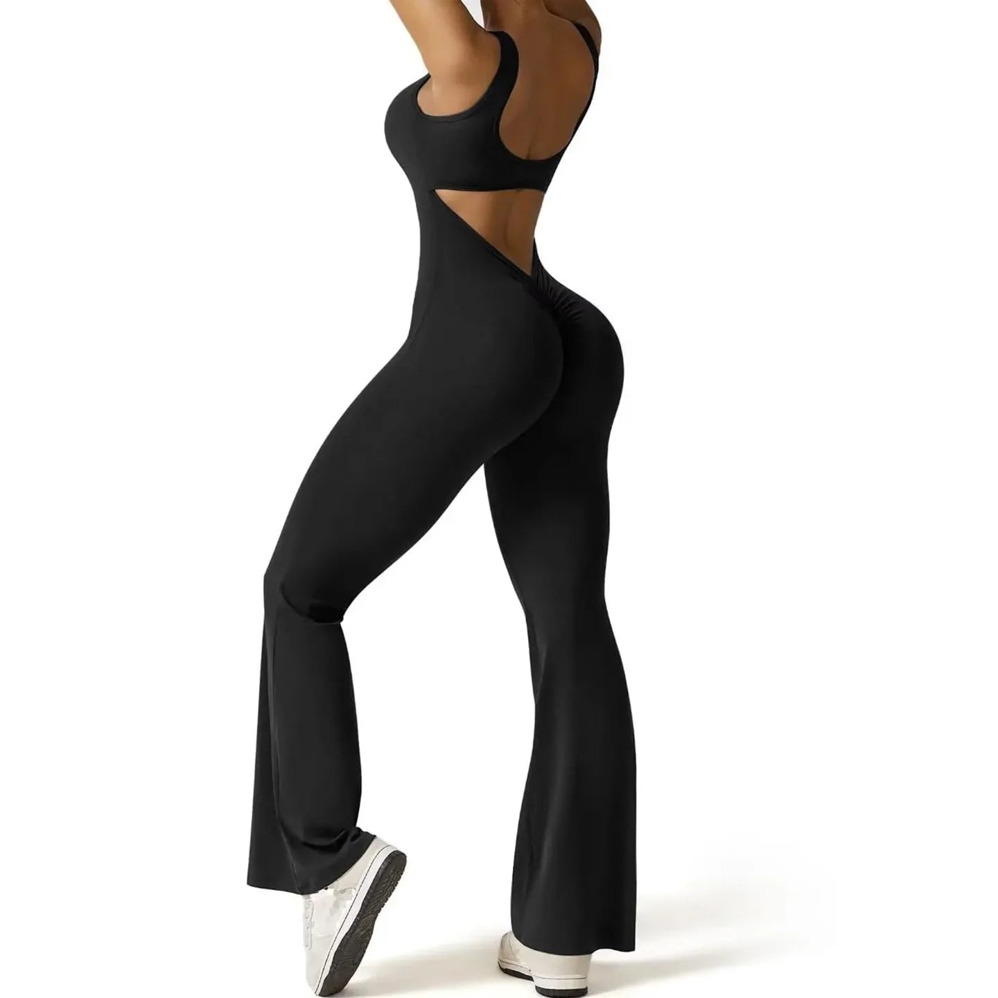 Tuta yoga intera seamless donna – Body atletico con schiena a U, modellante, da allenamento ad alto impatto
