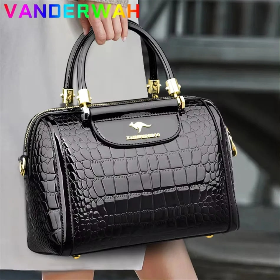 Borsa a tracolla donna con tasche e scomparti - Nero, codice 3
