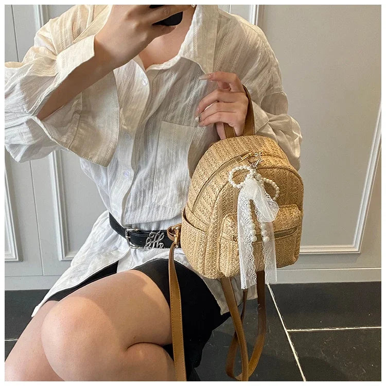 Zaino Mini Donna in Paglia 2025 – Casual Estivo e Versatile