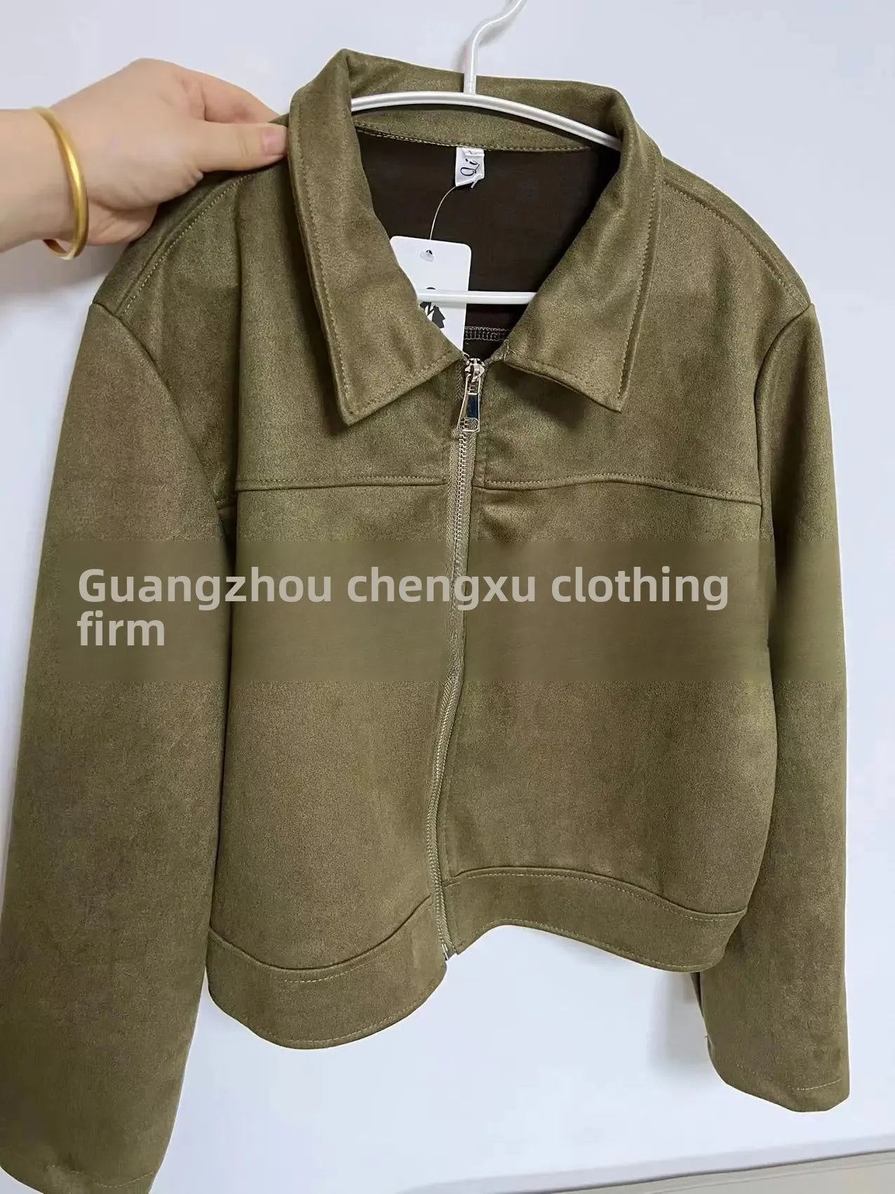 Giacca in pelle donna stile vintage – Giubbotto corto con zip, collo alla coreana, taglio slim fit, versatile e alla moda