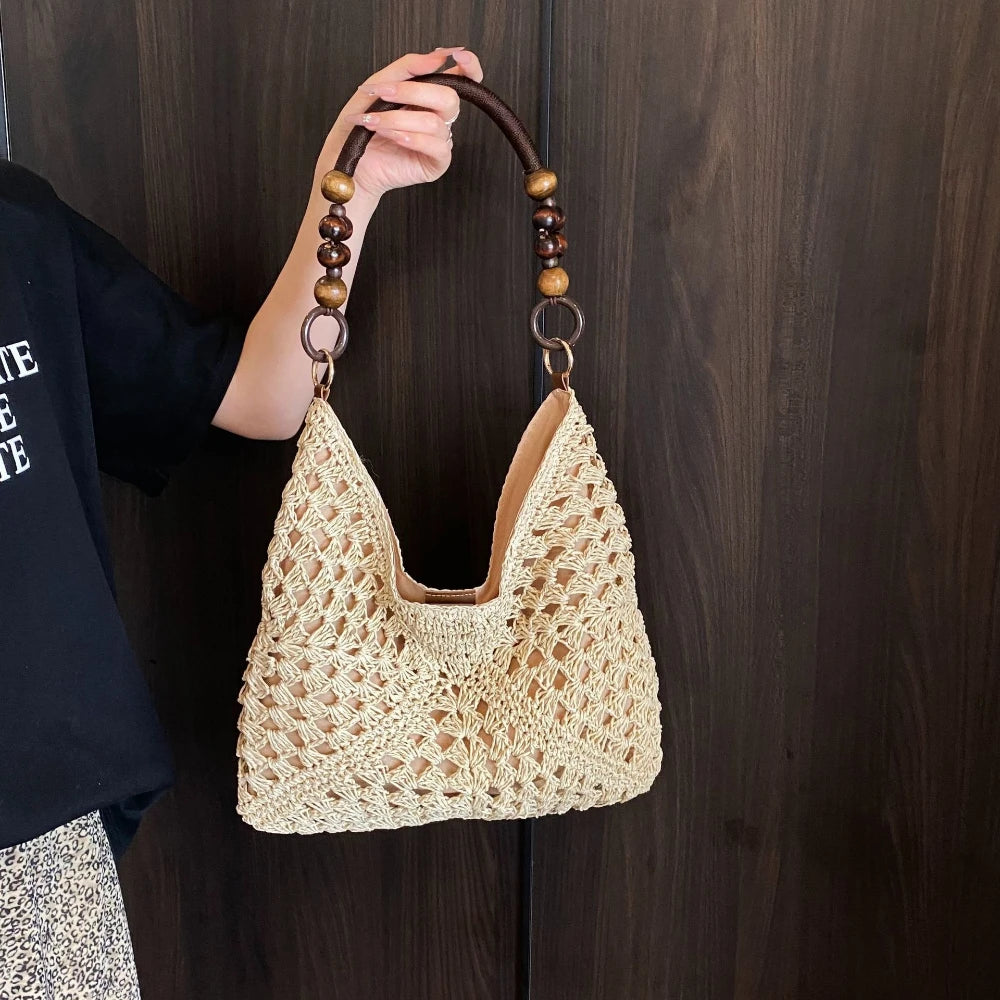 Borsa Tote Donna in Paglia Intrecciata – Shopper Estiva Capiente