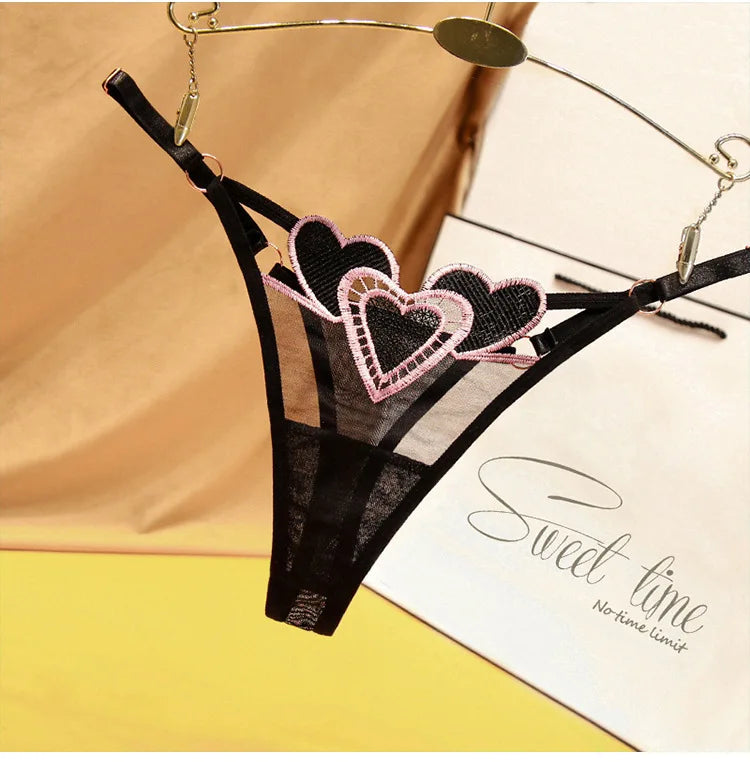 Perizoma sexy ricamato in stile giapponese – lingerie femminile a vita bassa, intimo elegante e sensuale