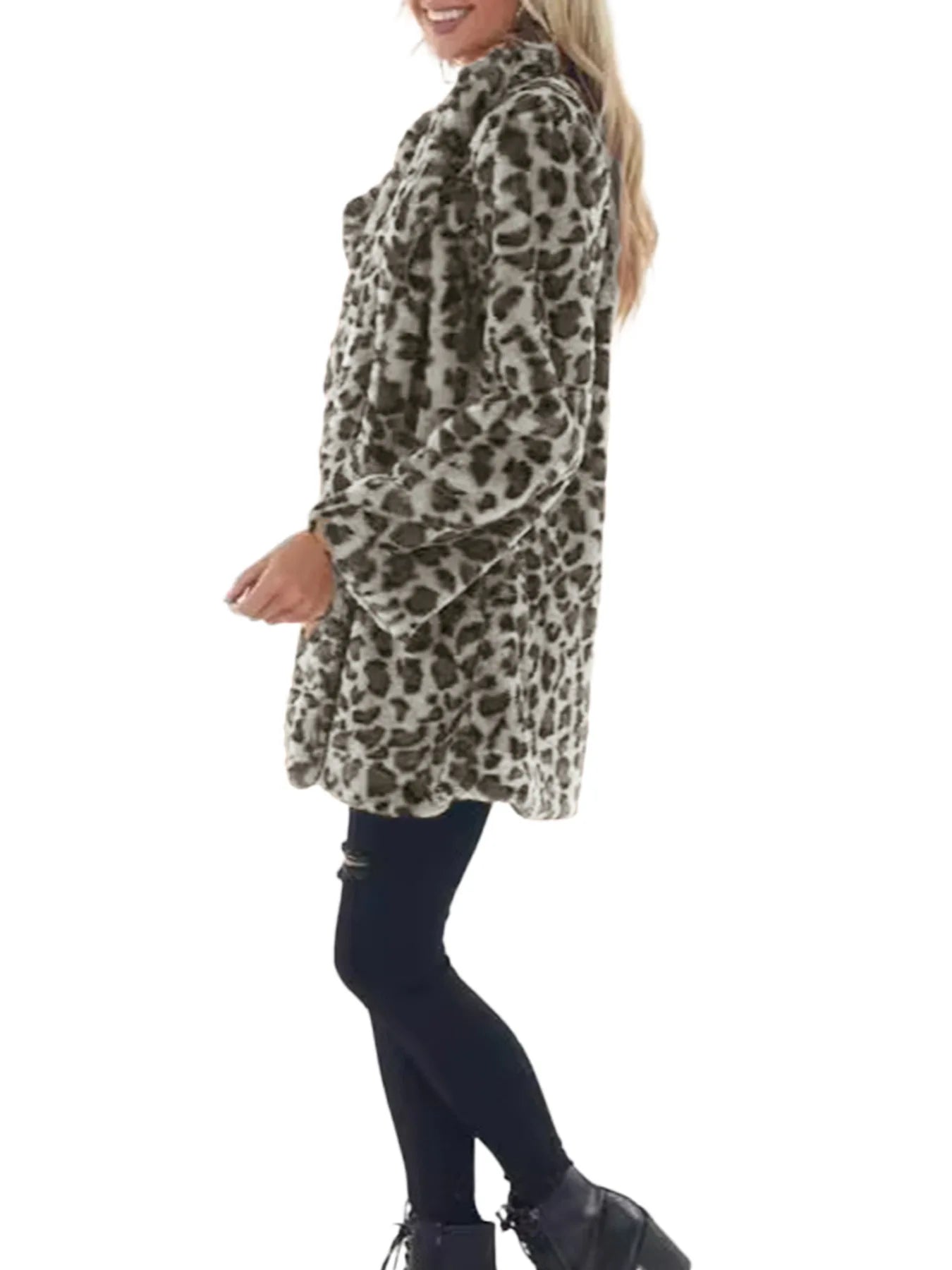 Cappotto donna oversize leopardo – abbigliamento autunno/inverno 2025, stampa leopardata, vestibilità ampia, top casual