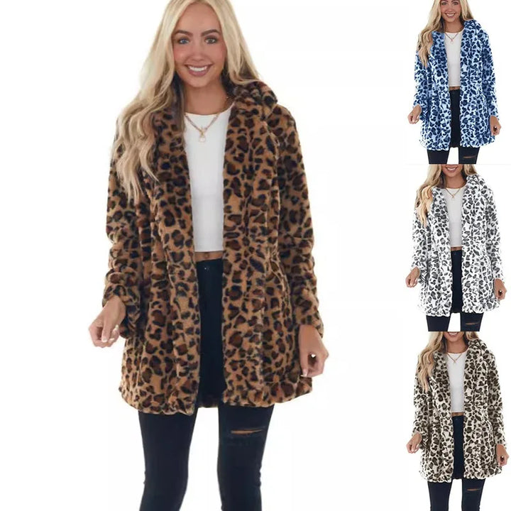 Cappotto donna oversize leopardo – abbigliamento autunno/inverno 2025, stampa leopardata, vestibilità ampia, top casual
