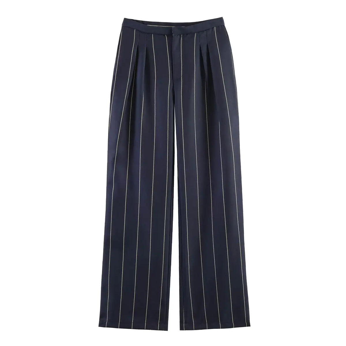 Completo donna a righe con giacca corta e pantaloni dritti