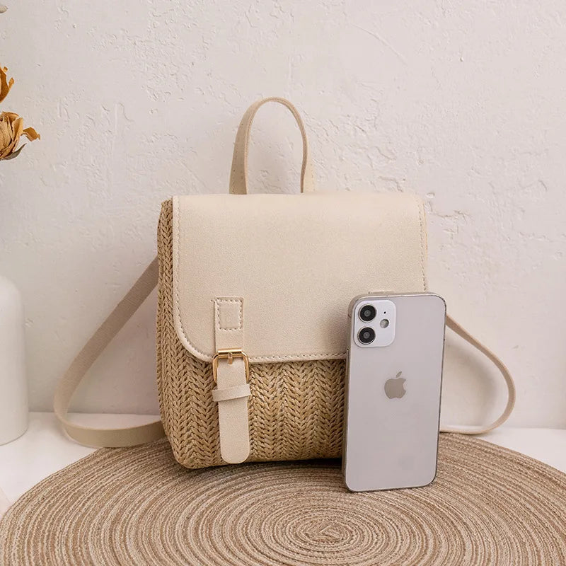 Zaino Donna Intrecciato Elegante – Spalla Moda Effetto Tessuto