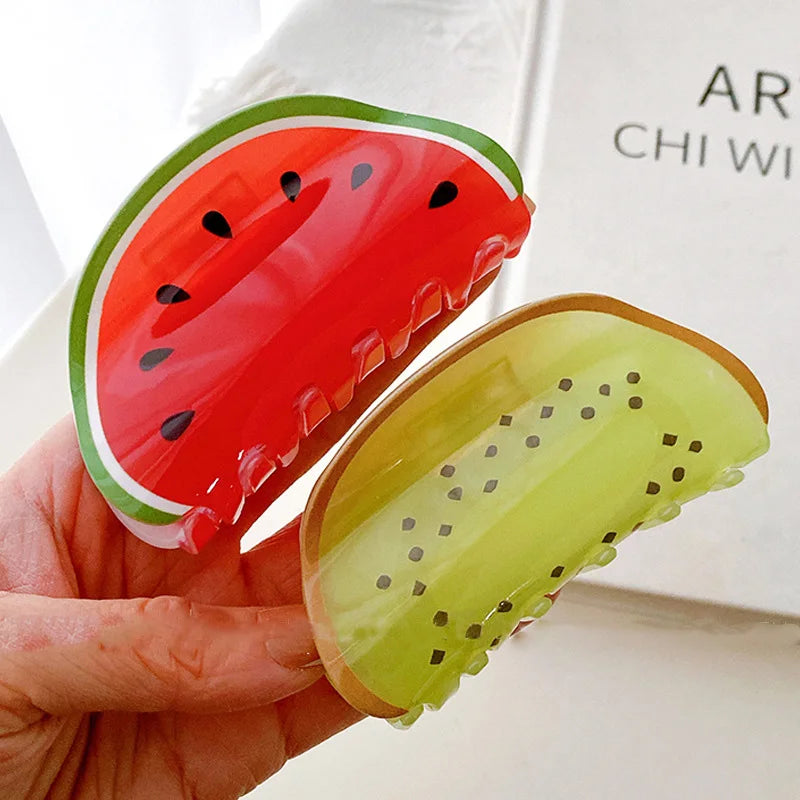 Pinza Capelli Frutta Kawaii – Clip Acrilica Grande Donna
