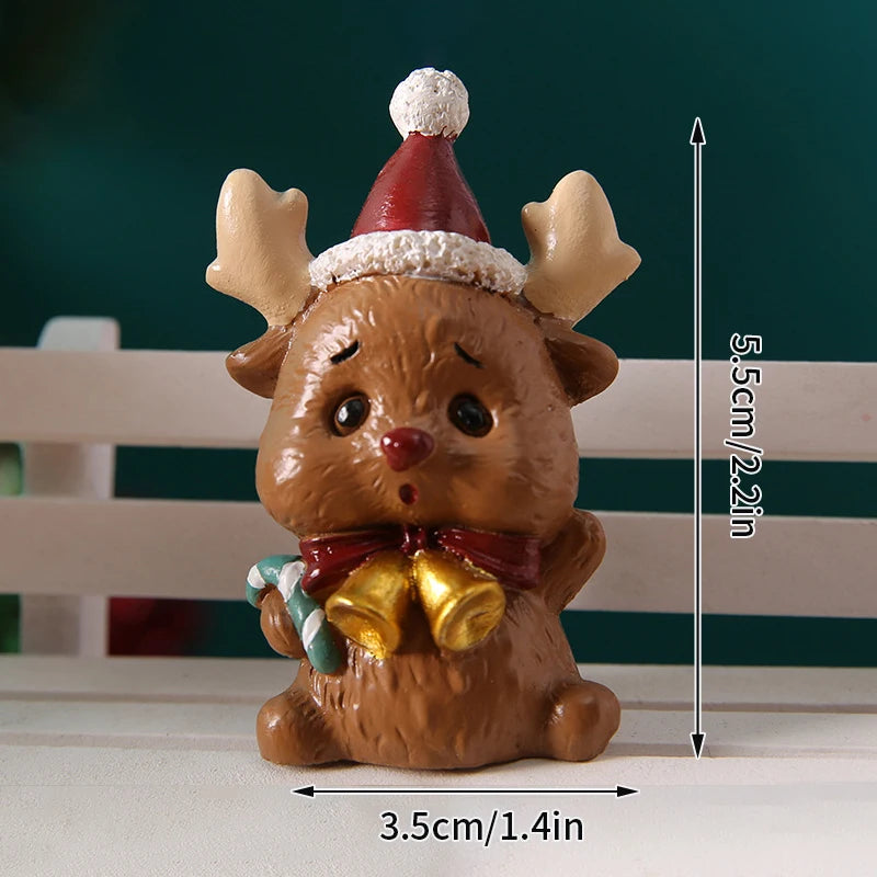 Decorazioni natalizie da scrivania 2025 ‒ set figurine Piccolo Babbo Natale + Alberello ornamentale per ufficio e casa
