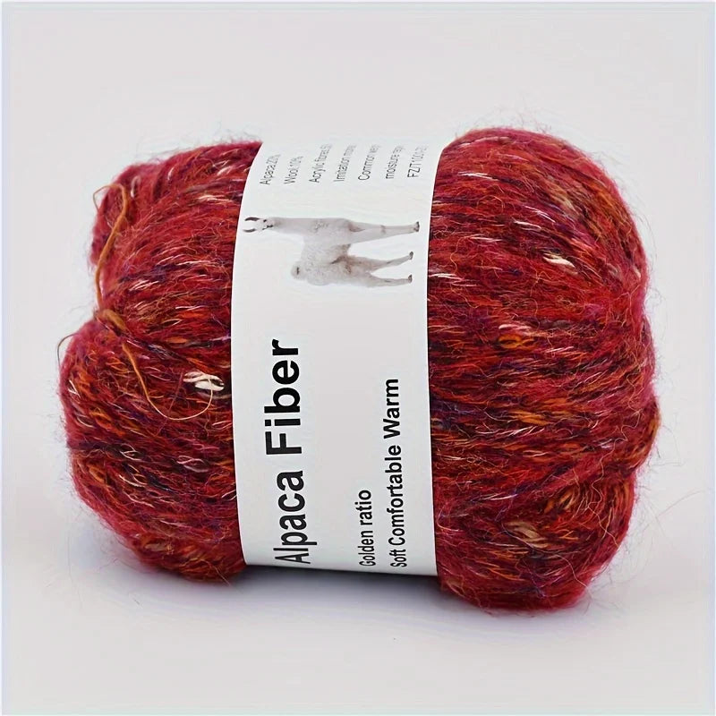 Set 6 gomitoli filo alpaca – lana alpaca hand-knit per sciarpe, cappotti, lavori intrecciati colorati fai-da-te