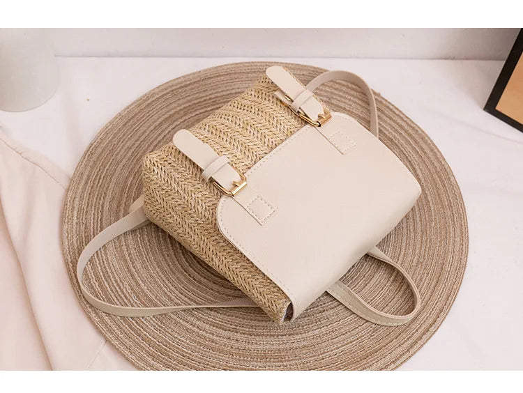 Zaino Donna Intrecciato Elegante – Spalla Moda Effetto Tessuto