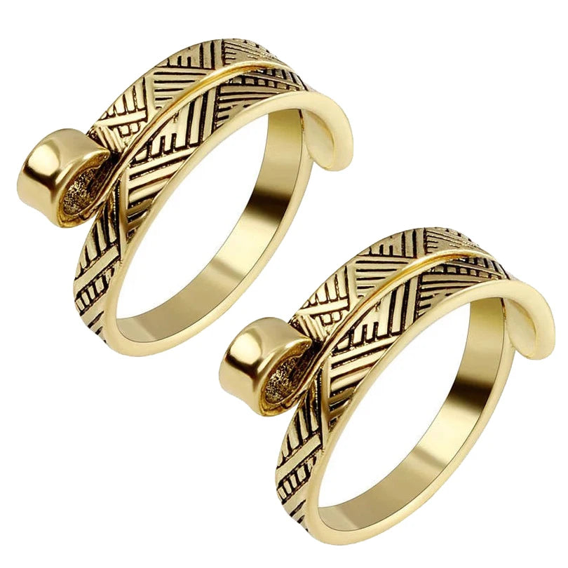 Anello regolabile guida filo per uncinetto/ maglia ‒ knitting loop finger ring aperto, strumento per mantenere tensione filo