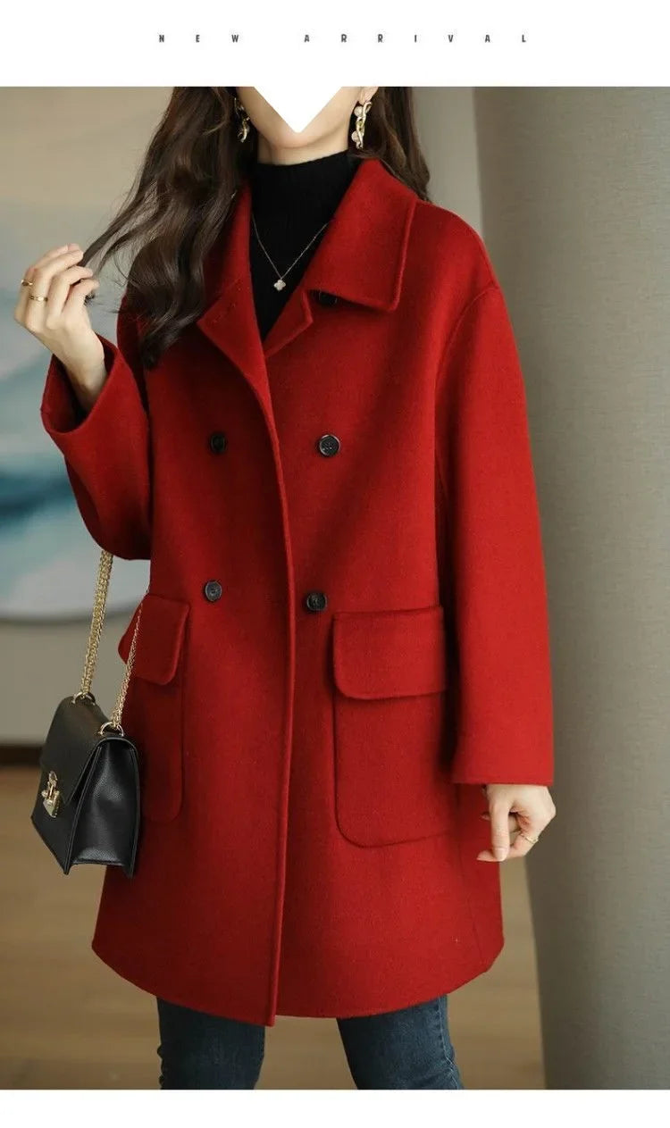Cappotto in lana spesso donna 2025 ‒ giacca lunga oversize, outerwear loose autunno/inverno