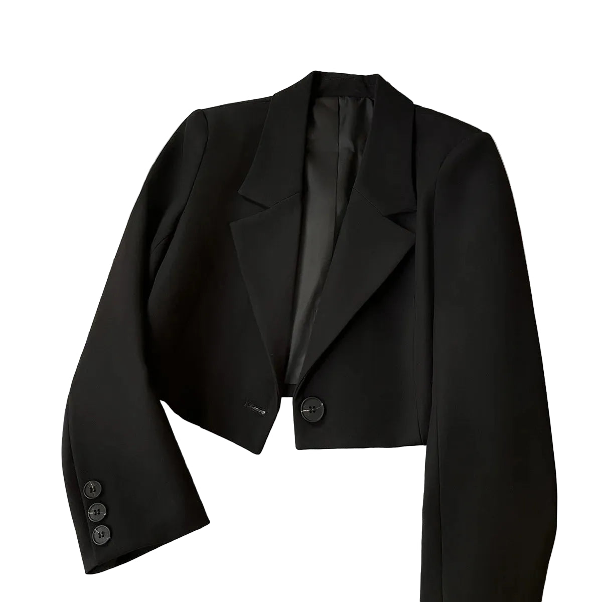 Blazer Donna Corto Nero Elegante – Giacca Casual Chic