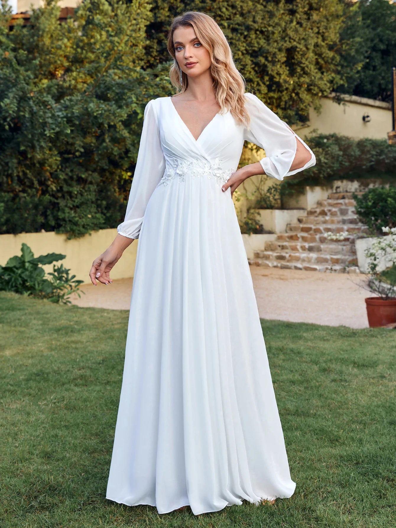 Abito Lungo Elegante da Sera Donna – Spacco con Spalline Sottili