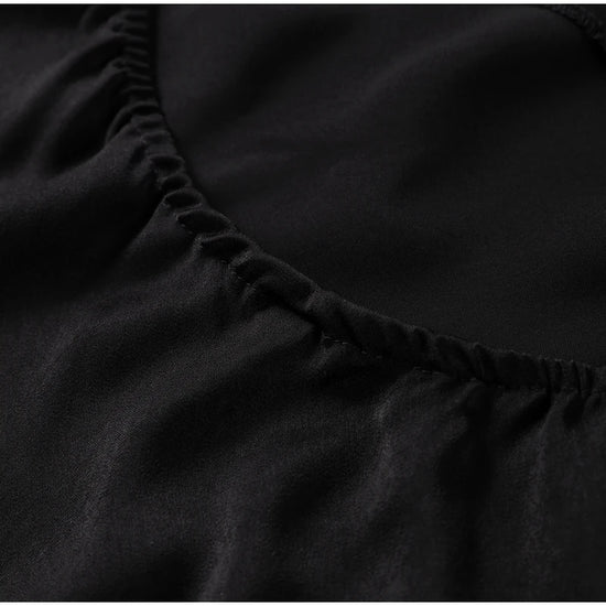 Abito da sera in raso con fiocco per donna – abito elegante schiena scoperta
