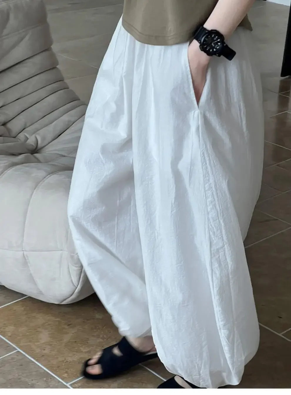 Pantaloni Bloomers Donna Vita Alta – Loose Fit Estivi