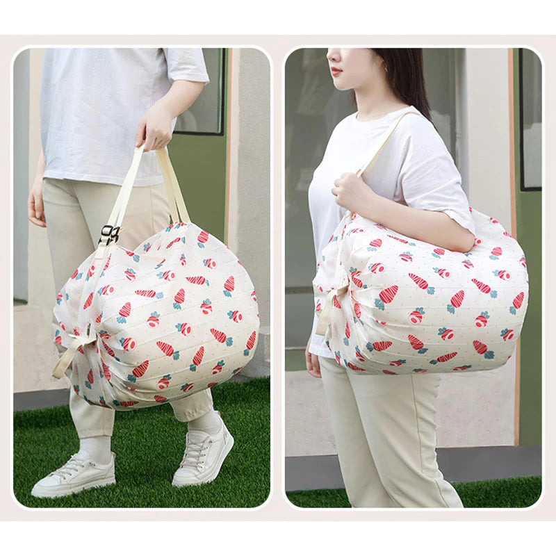 Shopper pieghevole grande capacità in nylon camouflage – Borsa da viaggio riutilizzabile leggera