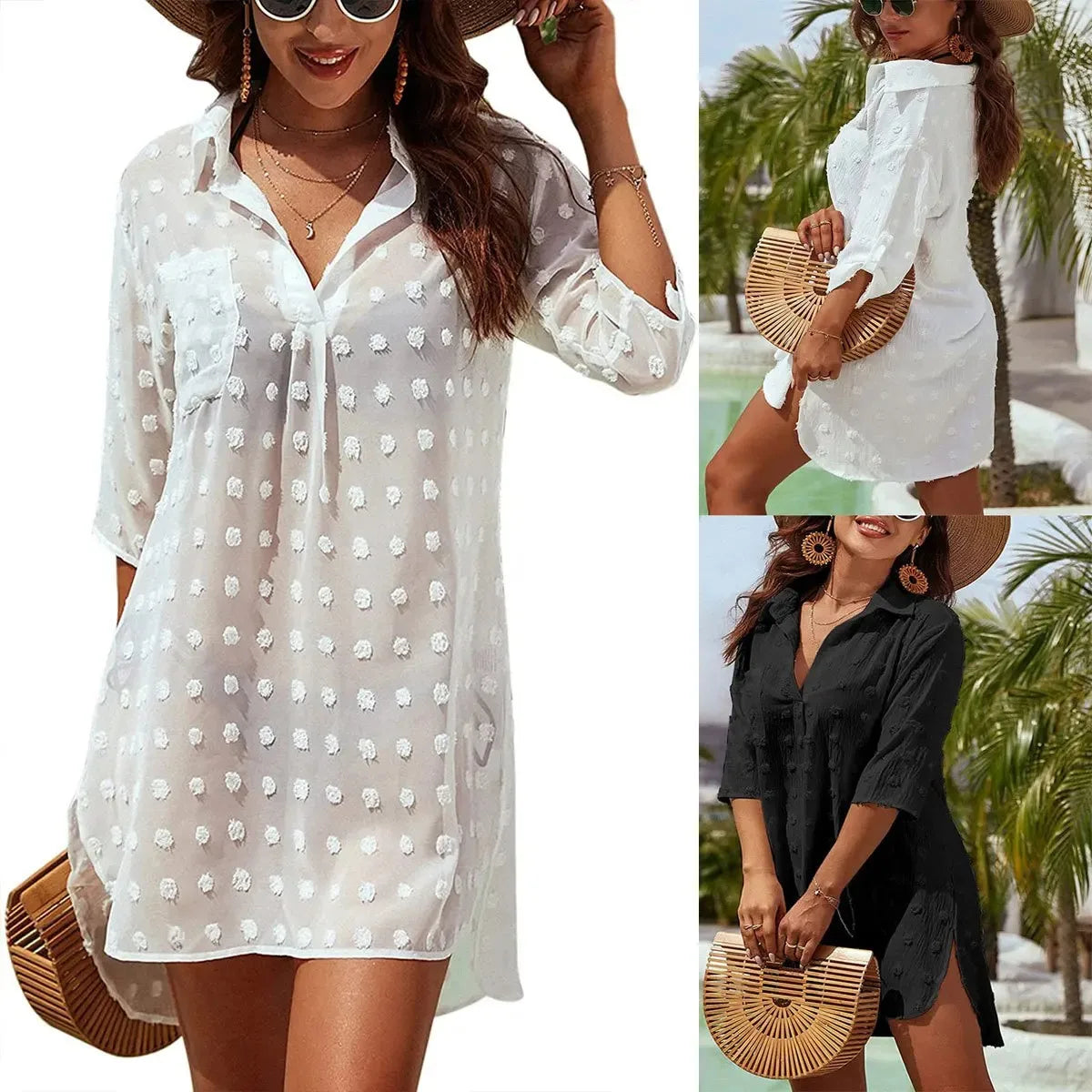 Abito Donna Effetto Pizzo Jacquard – Copricostume