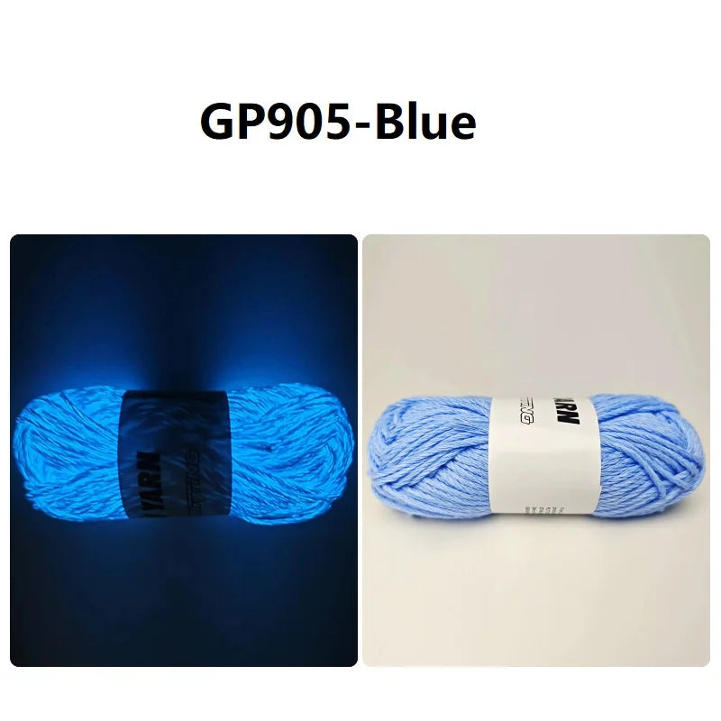Filato luminiscente 55 m – Yarn glow in the dark per maglieria, tappeti, sciarpe e borse artistiche