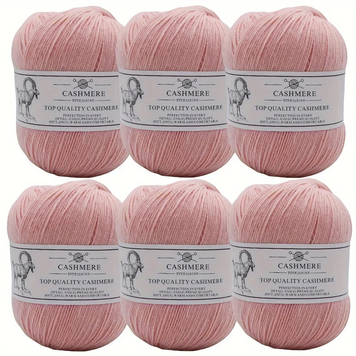 Set 6 gomitoli filo cashmere donna – Lana alta qualità per maglioni, sciarpe, cappelli e progetti fai-da-te