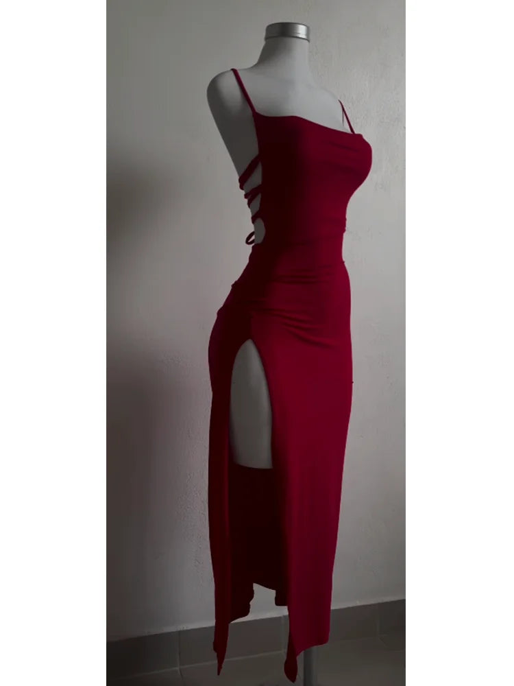 Abito halter a maniche lunghe donna – vestito corto “bag-hip”, sensuale