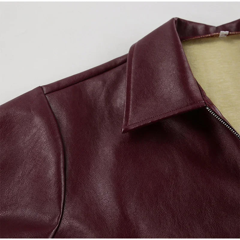 Giacca Donna in Similpelle con Zip e Colletto - immagine 10