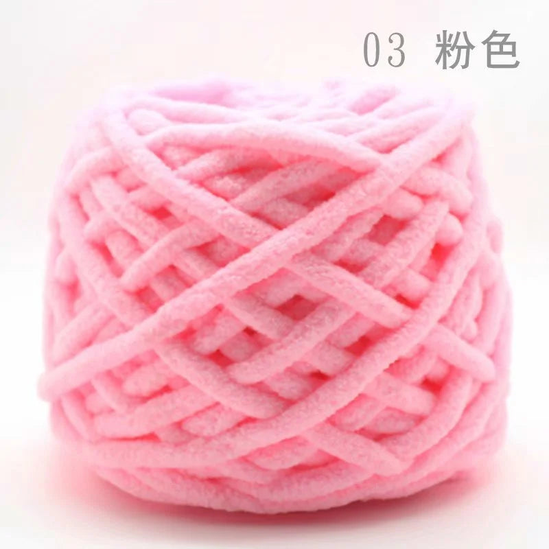 Set 4 pezzi filato chenille cotone 400 g – morbido “ice strip” per coperte, sciarpe e lavori fai-da-te