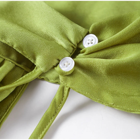 Abito da sera in raso con fiocco per donna – abito elegante schiena scoperta