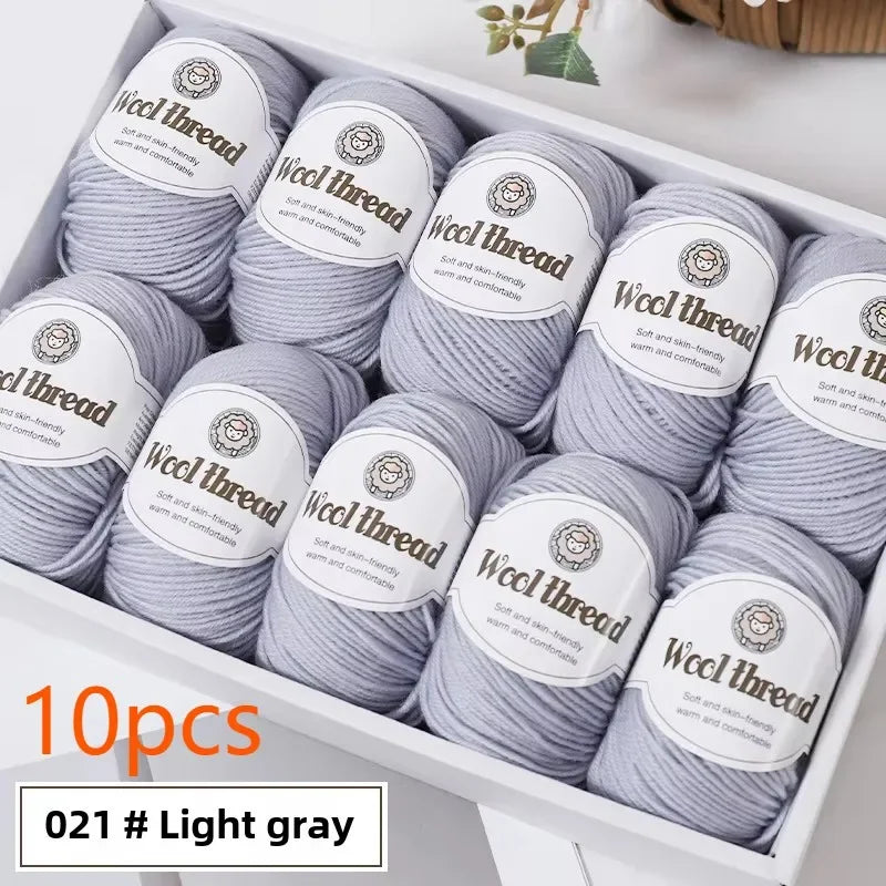 Set 10 gomitoli lana merino 500 g – filato grosso per maglioni, sciarpe e progetti a maglia / uncinetto