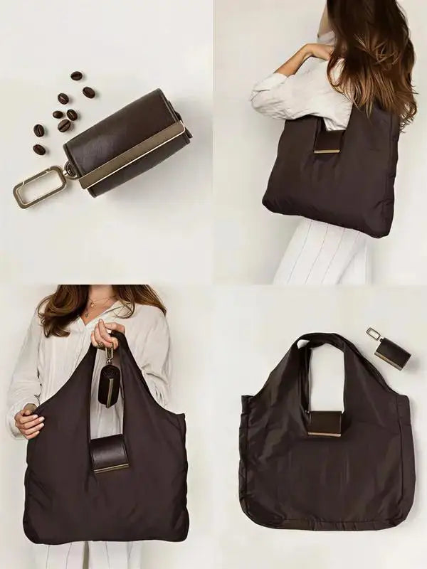 Borsa Pieghevole Portachiavi – Shopper Riutilizzabile per Spesa e Viaggio