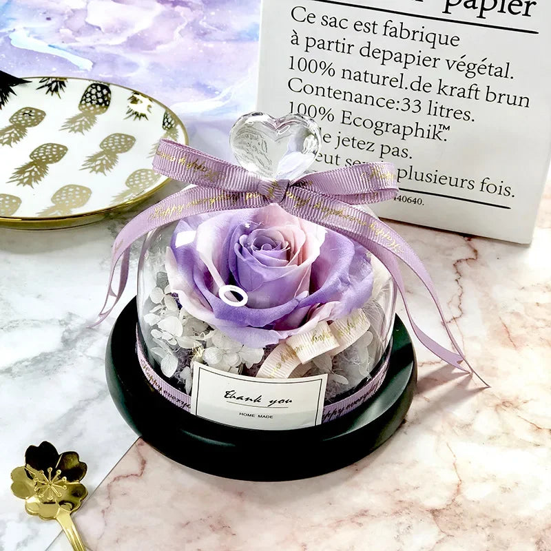 Rosa Eterna LED in Cupola di Vetro – Regalo Romantico San Valentino & Anniversari