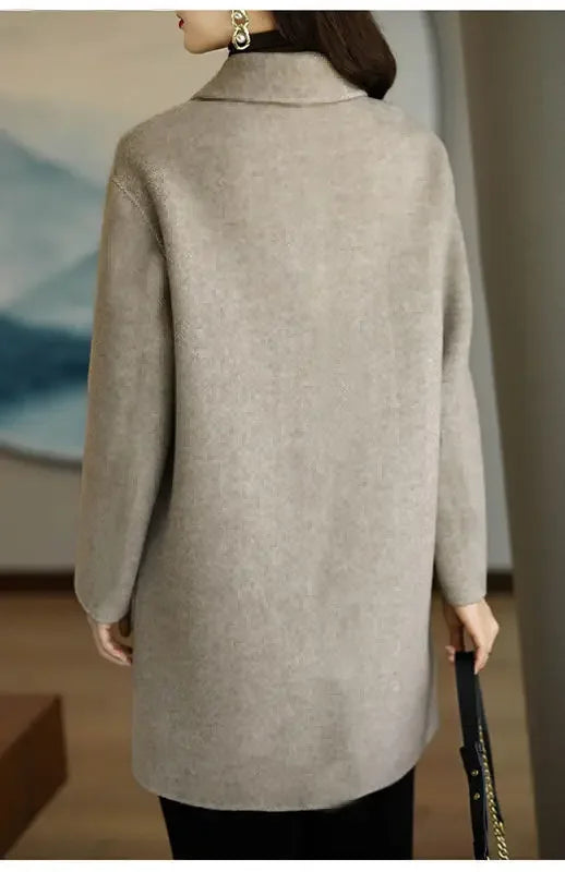 Cappotto in lana spesso donna 2025 ‒ giacca lunga oversize, outerwear loose autunno/inverno