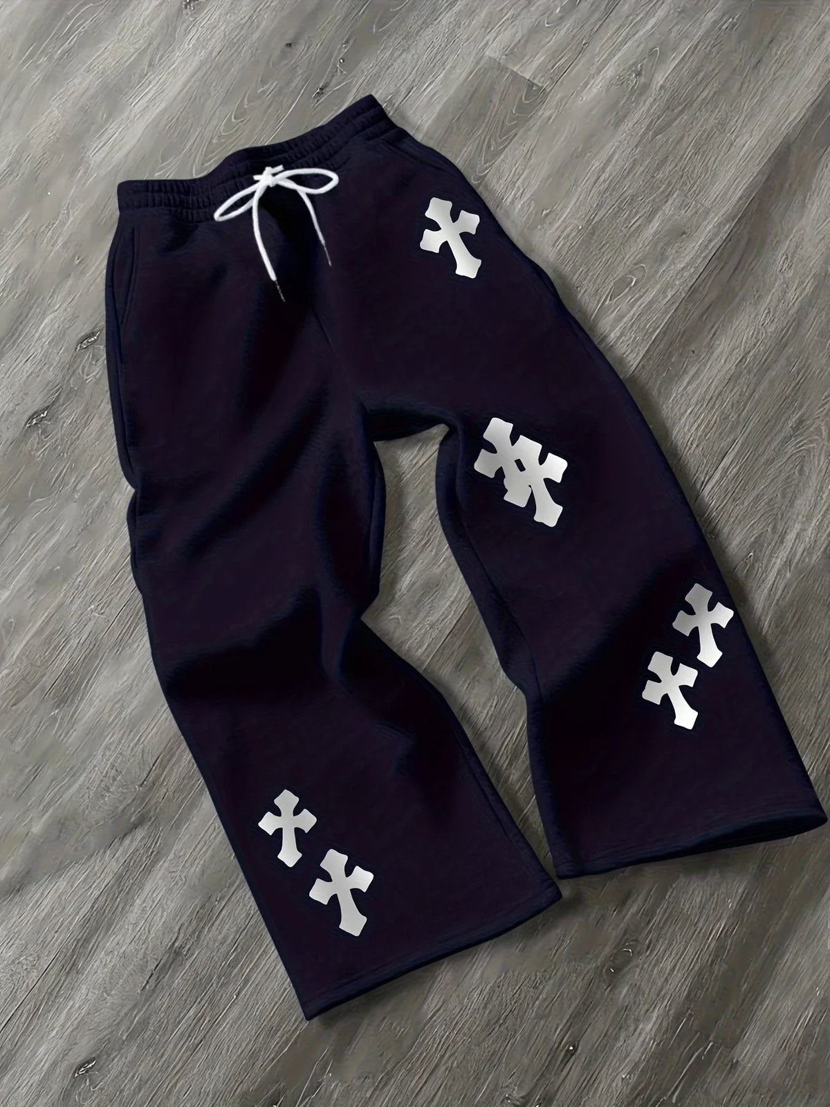 Pantaloni Baggy Uomo con Stampa Grafica e Coulisse - immagine 10