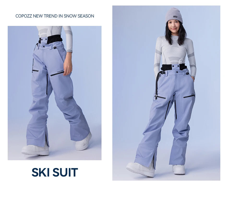 Pantaloni da sci unisex 3L impermeabili e antivento – snow-pants tecnico da snowboard e montagna