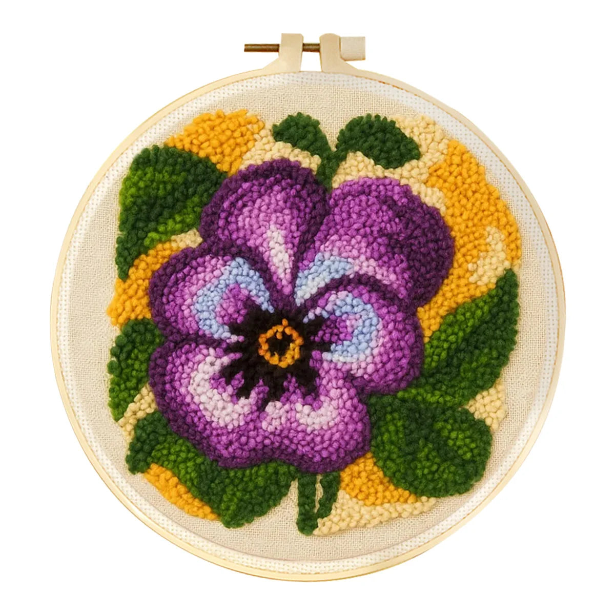 Kit Punch Needle Funghi e Fiori – Ricamo DIY Facile per Principianti