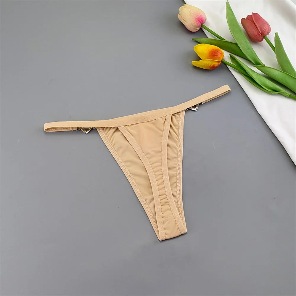 Set 3 Perizomi Sexy con Fibbia Strass – Effetto Ghiaccio, Invisibili, Ultra Comfort