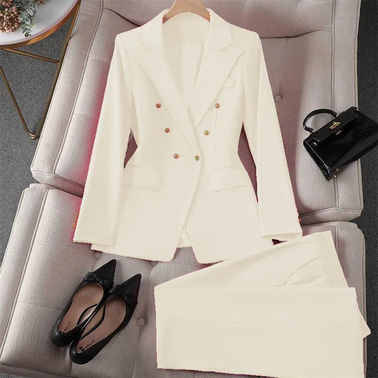 Completo blazer e pantaloni donna 2025 – Tailleur elegante a manica lunga, set 2 pezzi per ufficio, stile casual chic