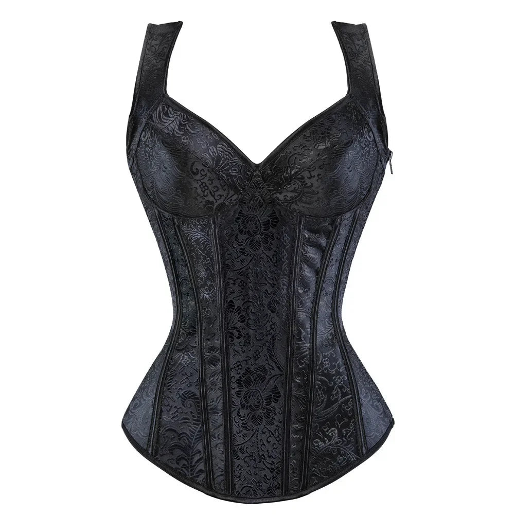 Corsetto Steampunk Overbust Donna – Bustier Modellante Push Up Vintage