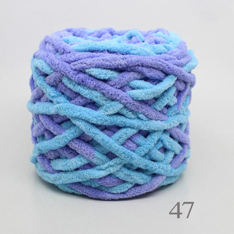 Set 4 pezzi filato chenille cotone 400 g – morbido “ice strip” per coperte, sciarpe e lavori fai-da-te