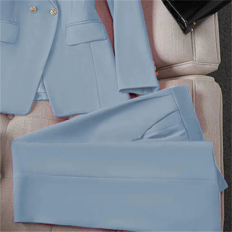 Completo blazer e pantaloni donna 2025 – Tailleur elegante a manica lunga, set 2 pezzi per ufficio, stile casual chic