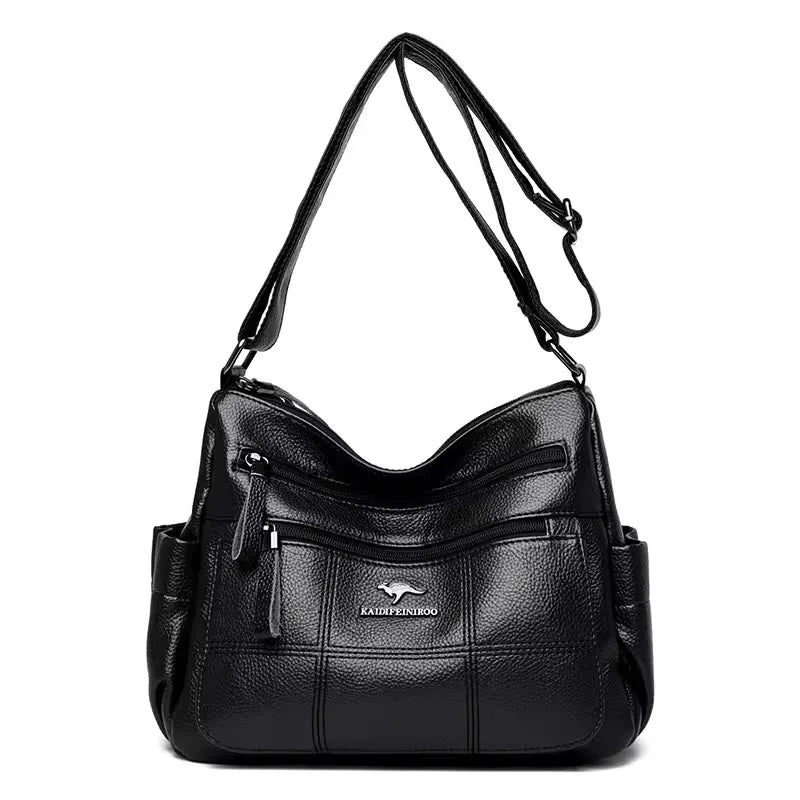 Borsa a tracolla donna con tasche e scomparti - Blu