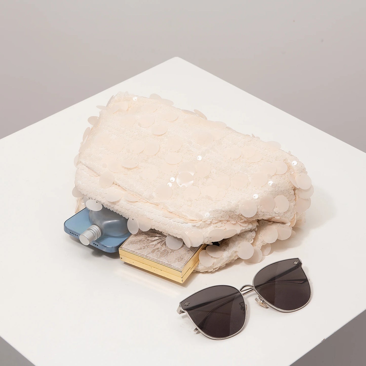 Clutch donna con paillettes brillanti – borsa elegante per matrimonio, festa, prom & cerimonie