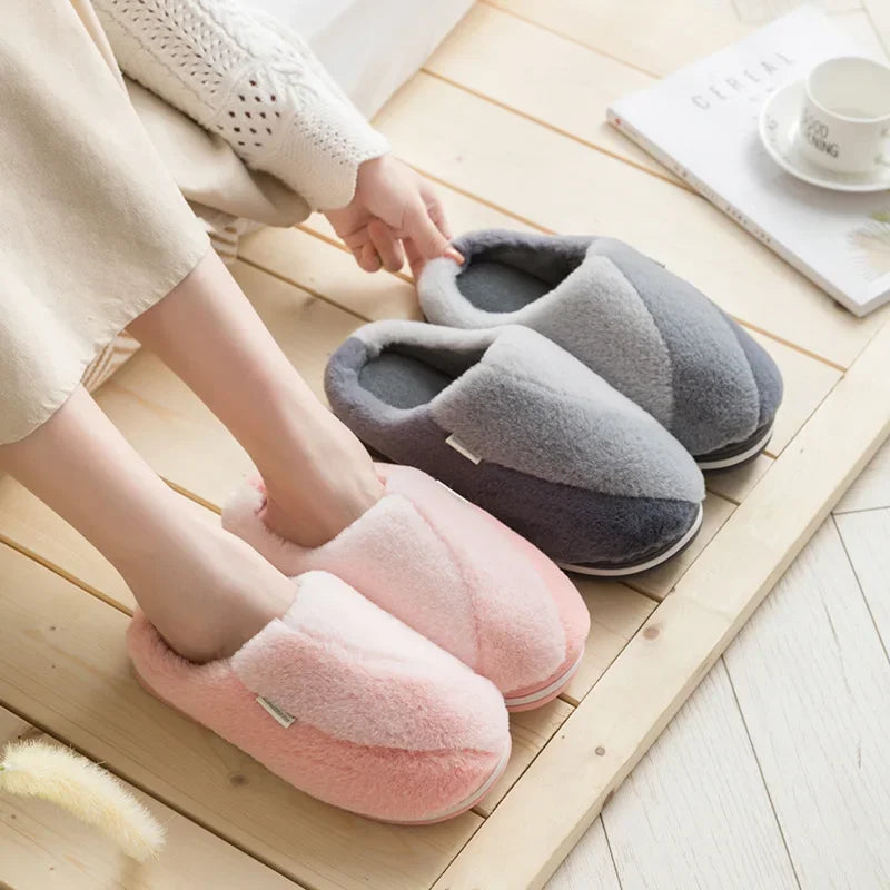 Ciabatte indoor unisex 2025 – suola alta in cotone, antiscivolo, pelose e super calde