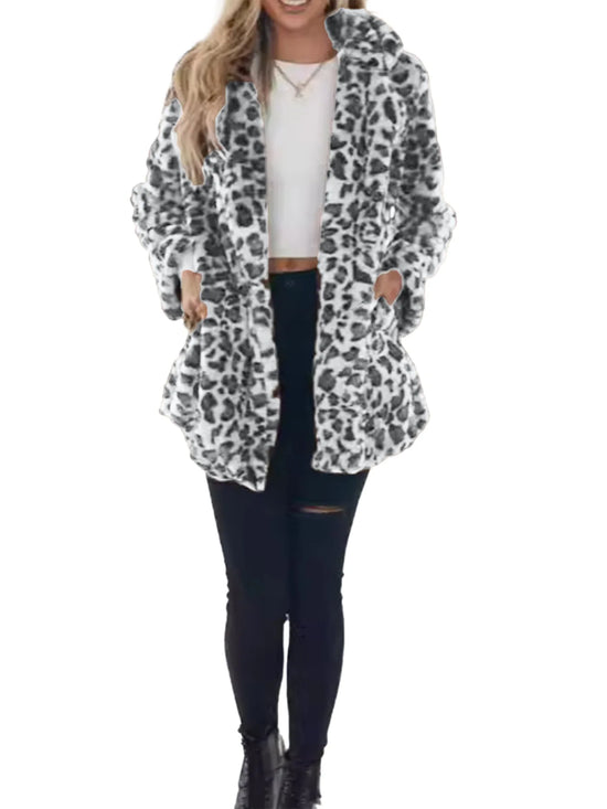 Cappotto donna oversize leopardo – abbigliamento autunno/inverno 2025, stampa leopardata, vestibilità ampia, top casual