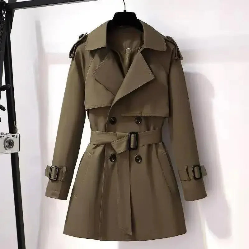 Cappotto lungo donna 2025 – giacca British style a lunghezza media con cintura, effetto snellente e versatilità quotidiana